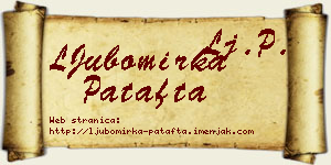 LJubomirka Patafta vizit kartica